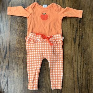 Baby girl orange ruffle set